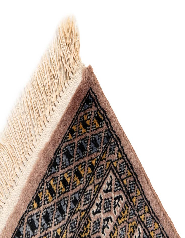 Detail image of  2' 6 x 3' 10  Hand Knotted Bokhara Oriental Wool Rug