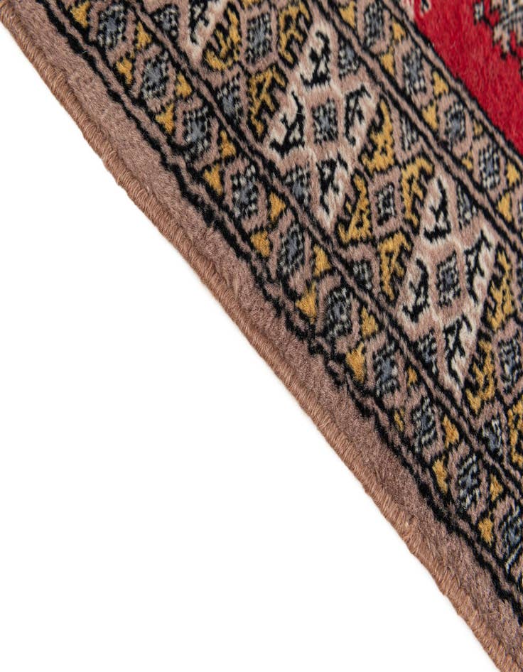 Detail image of  2' 6 x 3' 10  Hand Knotted Bokhara Oriental Wool Rug