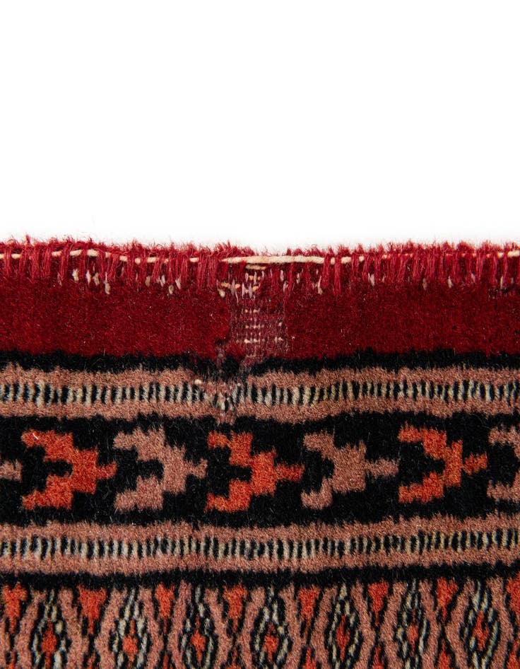 Detail image of  4' 2 x 6' 1  Hand Knotted Bokhara Oriental Wool Rug