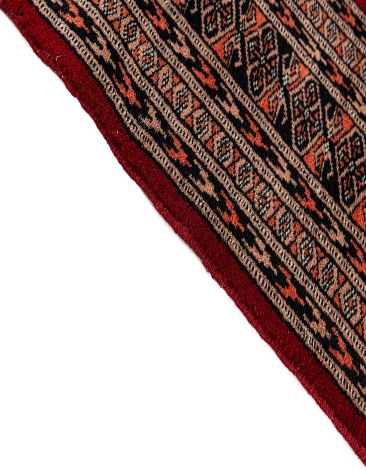 Detail image of  4' 2 x 6' 1  Hand Knotted Bokhara Oriental Wool Rug