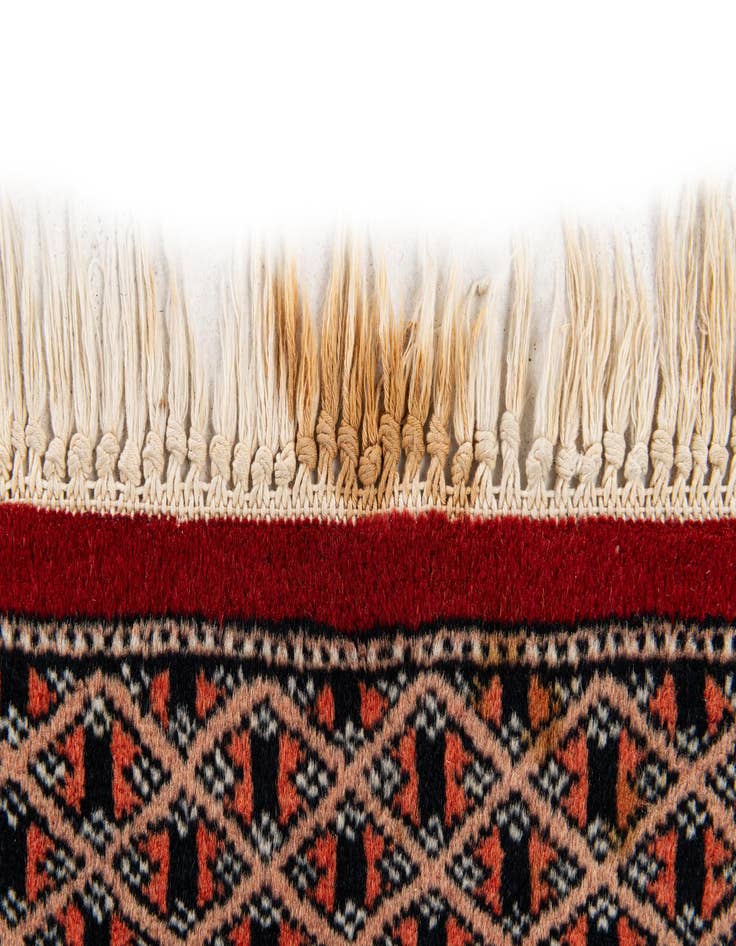 Detail image of  4' 2 x 6' 1  Hand Knotted Bokhara Oriental Wool Rug