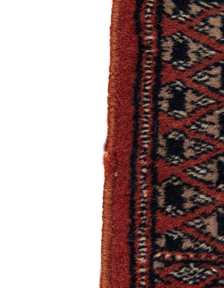 Detail image of  5' 3 x 8' 2  Hand Knotted Bokhara Oriental Wool Rug