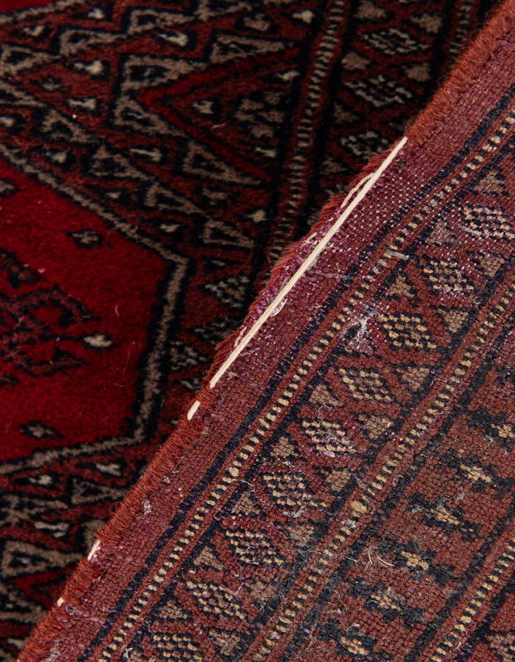 Detail image of  5' 3 x 8' 2  Hand Knotted Bokhara Oriental Wool Rug