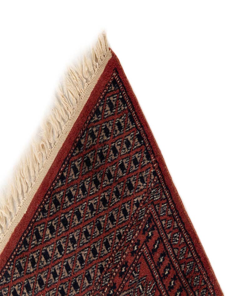 Detail image of  5' 3 x 8' 2  Hand Knotted Bokhara Oriental Wool Rug