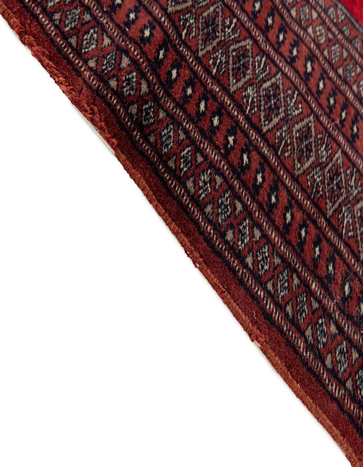 Detail image of  5' 3 x 8' 2  Hand Knotted Bokhara Oriental Wool Rug