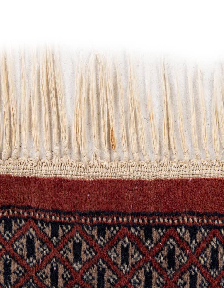 Detail image of  5' 3 x 8' 2  Hand Knotted Bokhara Oriental Wool Rug