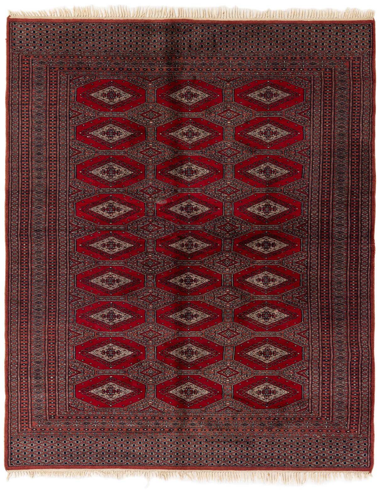 Primary image  5' 3 x 8' 2  Hand Knotted Bokhara Oriental Wool Rug