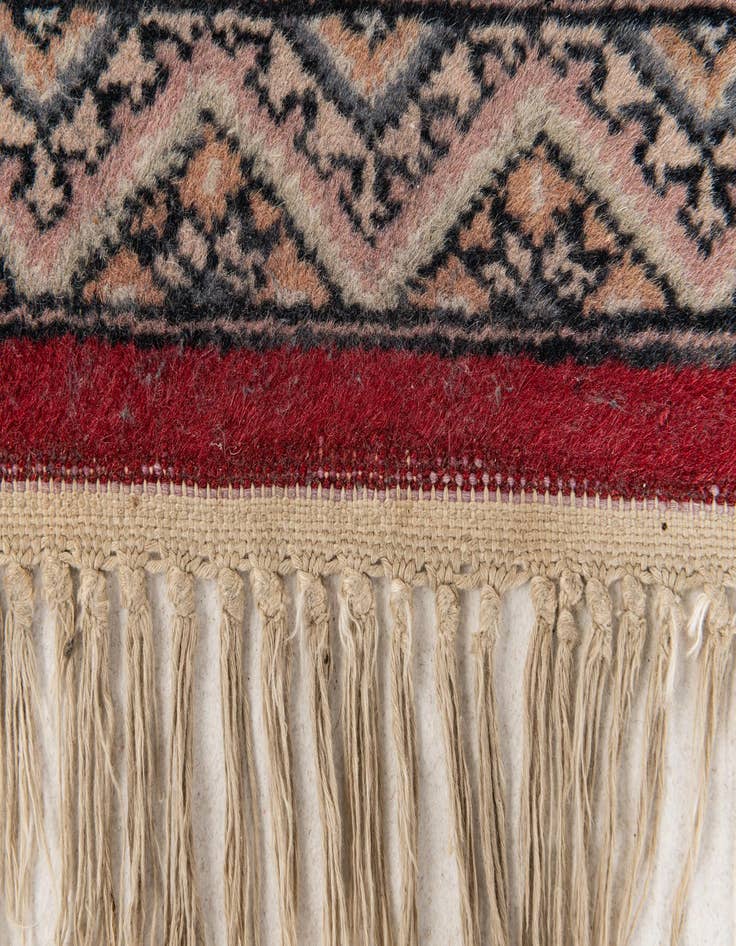 Detail image of  4' 3 x 6'  Hand Knotted Bokhara Oriental Wool Rug