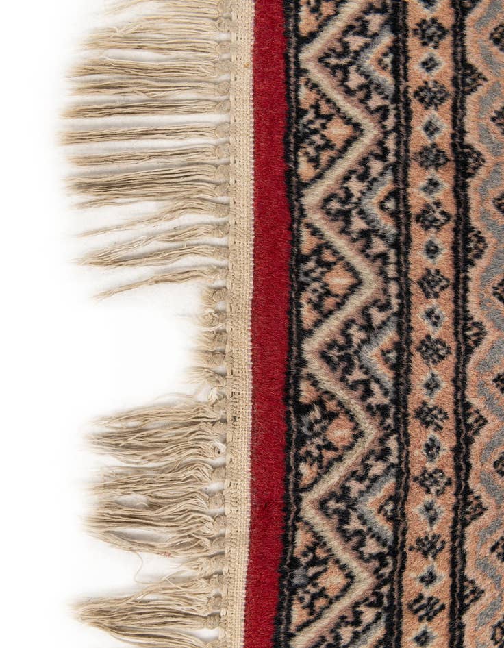 Detail image of  4' 3 x 6'  Hand Knotted Bokhara Oriental Wool Rug