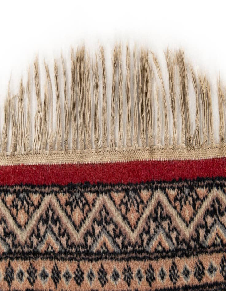 Detail image of  4' 3 x 6'  Hand Knotted Bokhara Oriental Wool Rug