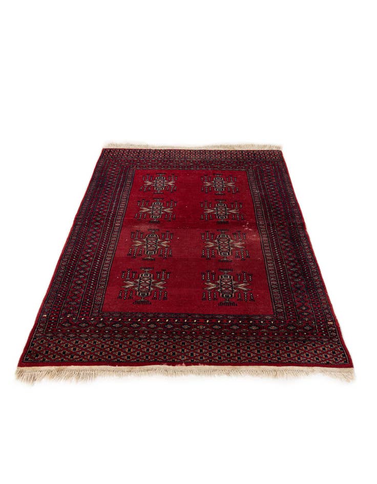 Detail image of  3' 1 x 4' 4  Hand Knotted Bokhara Oriental Wool Rug