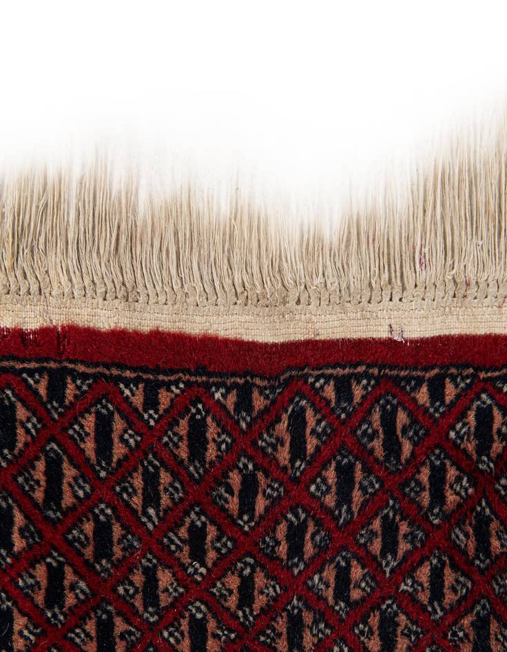 Detail image of  3' 1 x 4' 4  Hand Knotted Bokhara Oriental Wool Rug