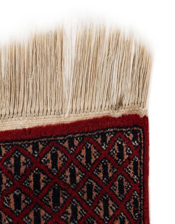 Detail image of  3' 1 x 4' 4  Hand Knotted Bokhara Oriental Wool Rug