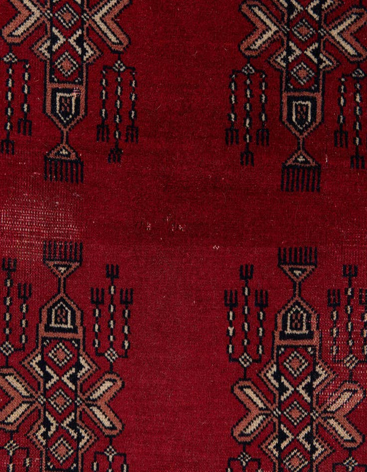Detail image of  3' 1 x 4' 4  Hand Knotted Bokhara Oriental Wool Rug