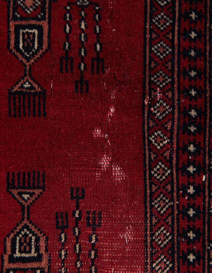 Detail image of  3' 1 x 4' 4  Hand Knotted Bokhara Oriental Wool Rug