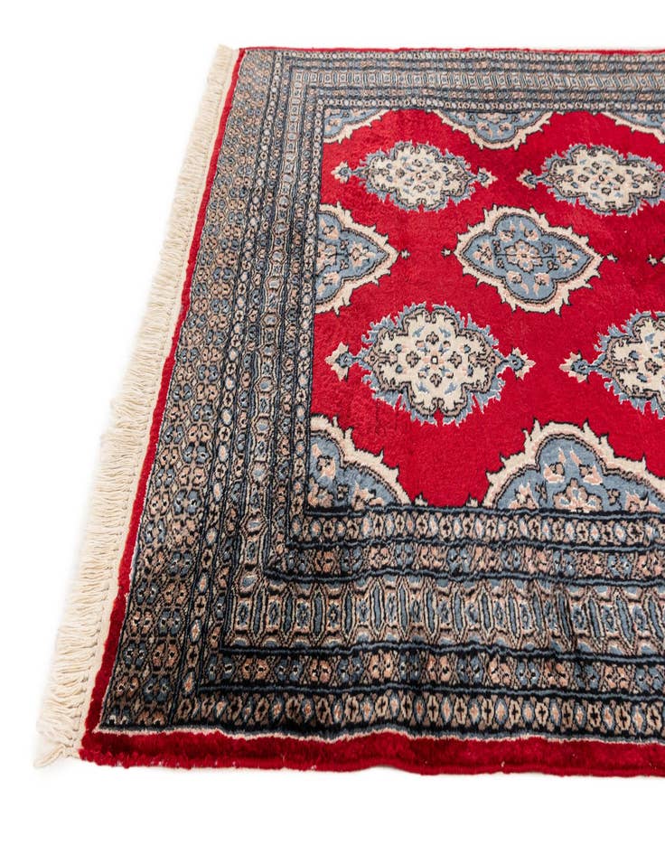 Detail image of  4' 2 x 6' 1  Hand Knotted Bokhara Oriental Rug