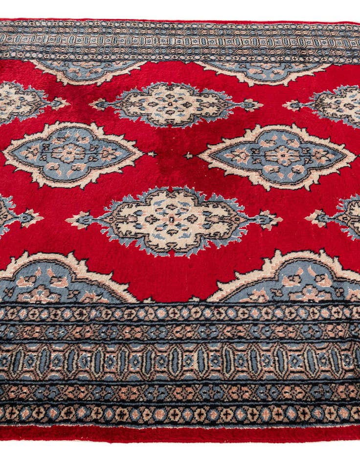 Detail image of  4' 2 x 6' 1  Hand Knotted Bokhara Oriental Rug