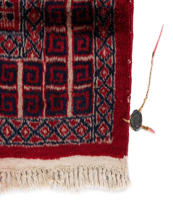 Detail image of  4' 2 x 6' 2  Hand Knotted Bokhara Oriental Rug