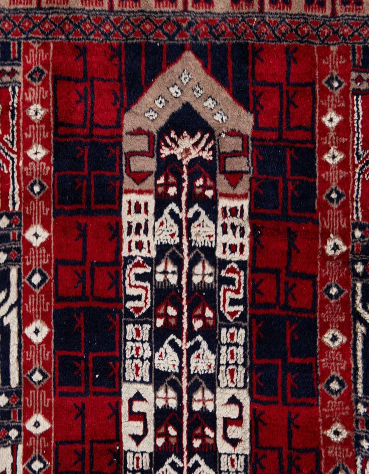 Detail image of  4' 2 x 6' 2  Hand Knotted Bokhara Oriental Rug