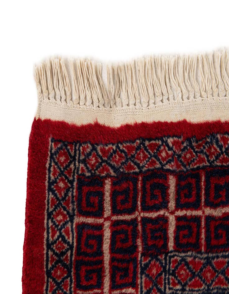 Detail image of  4' 2 x 6' 2  Hand Knotted Bokhara Oriental Rug