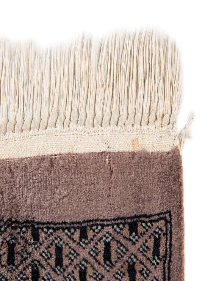 Detail image of  4' 2 x 5' 11  Hand Knotted Bokhara Oriental Wool Rug