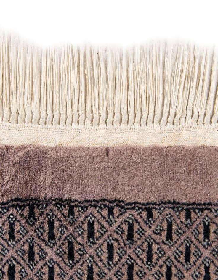 Detail image of  4' 2 x 5' 11  Hand Knotted Bokhara Oriental Wool Rug