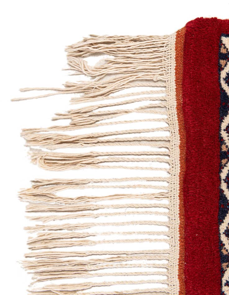 Detail image of  4' 1 x 6' 2  Hand Knotted Bokhara Oriental Wool Rug