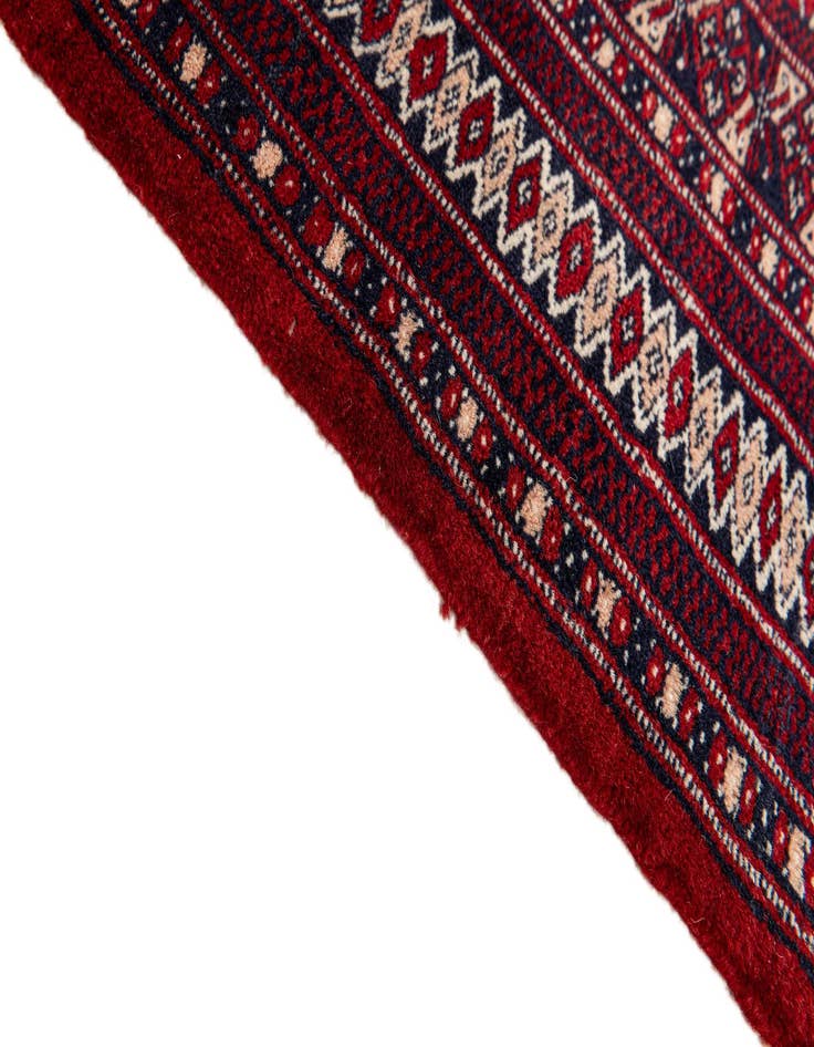 Detail image of  4' 1 x 6' 2  Hand Knotted Bokhara Oriental Wool Rug