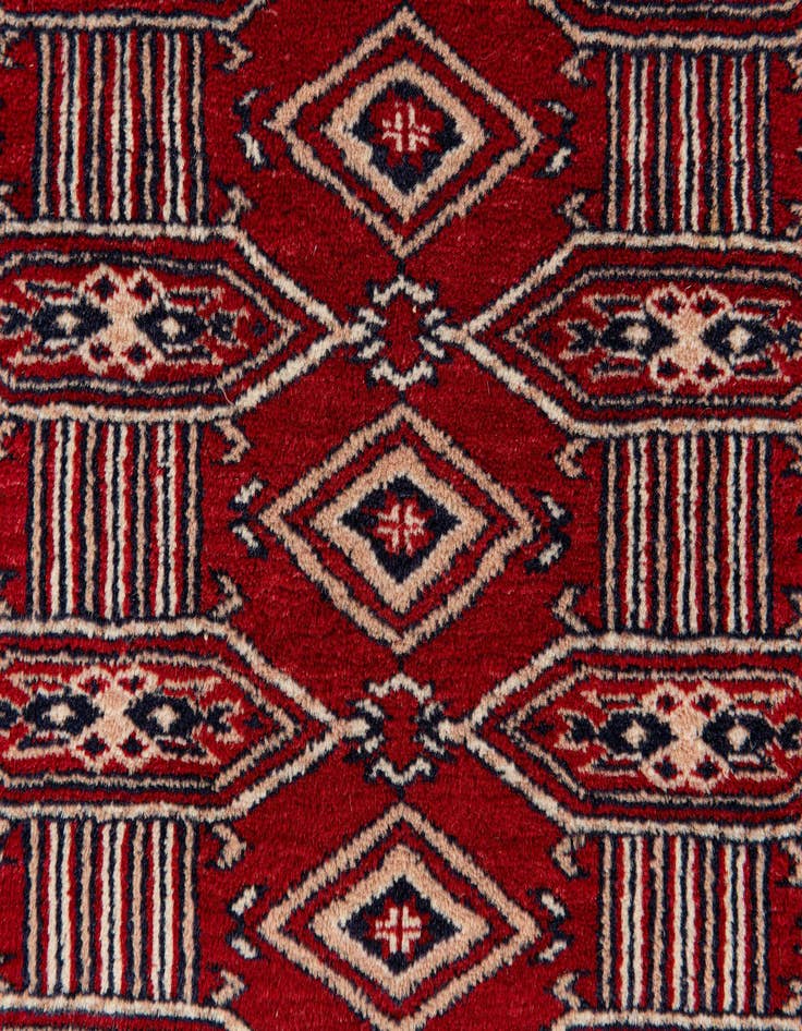 Detail image of  4' 1 x 6' 2  Hand Knotted Bokhara Oriental Wool Rug