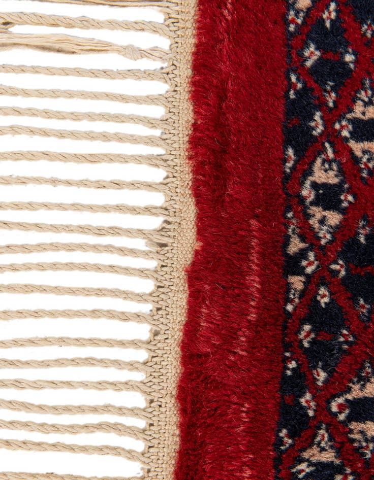 Detail image of  4' 1 x 6' 2  Hand Knotted Bokhara Oriental Wool Rug