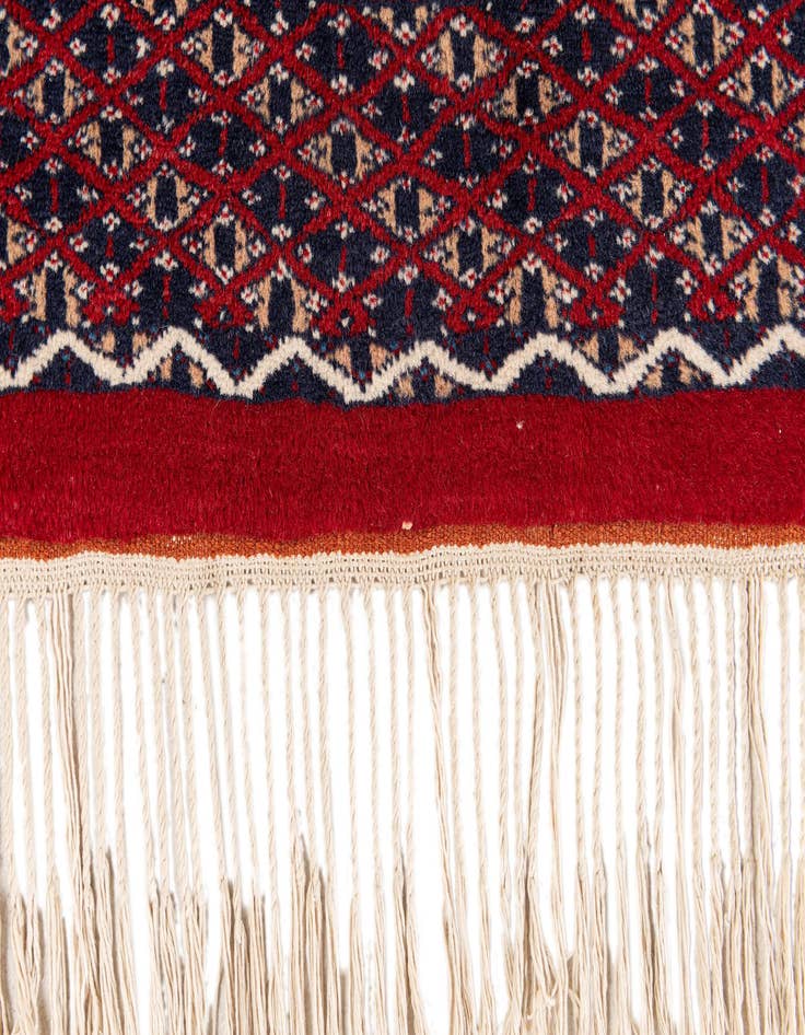 Detail image of  4' 1 x 6' 2  Hand Knotted Bokhara Oriental Wool Rug