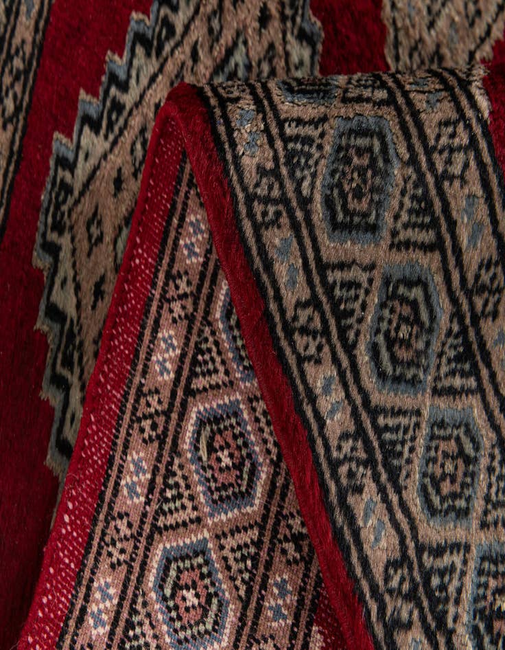 Detail image of  2' 1 x 3' 2  Hand Knotted Bokhara Oriental Wool Rug