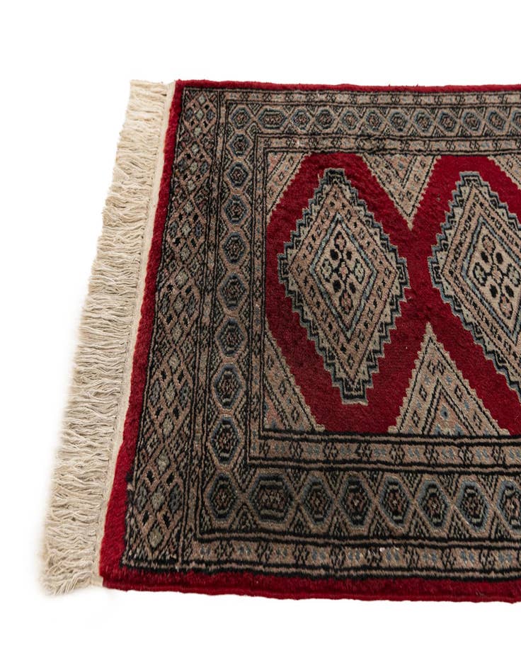 Detail image of  2' 1 x 3' 2  Hand Knotted Bokhara Oriental Wool Rug