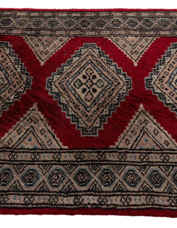Detail image of  2' 1 x 3' 2  Hand Knotted Bokhara Oriental Wool Rug