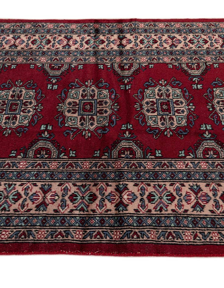 Detail image of  3' 2 x 5' 4  Hand Knotted Bokhara Oriental Wool Rug