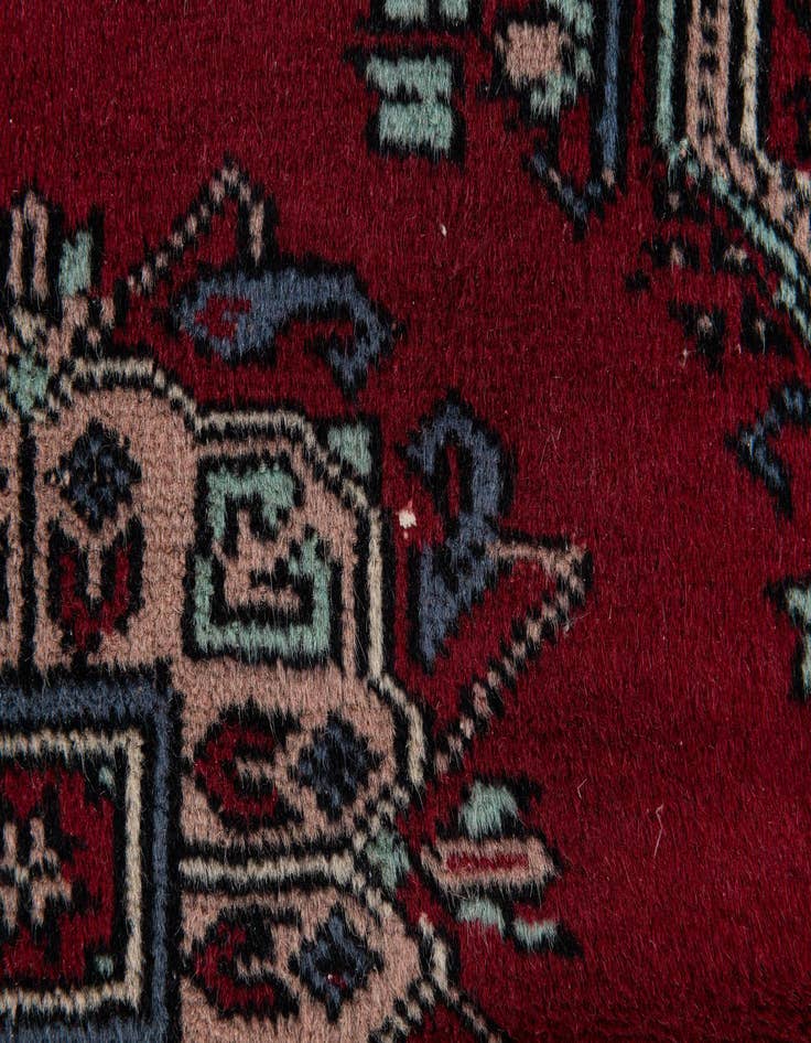 Detail image of  3' 2 x 5' 4  Hand Knotted Bokhara Oriental Wool Rug