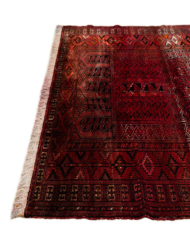 Detail image of  3' 10 x 5' 1  Hand Knotted Bokhara Oriental Wool Rug