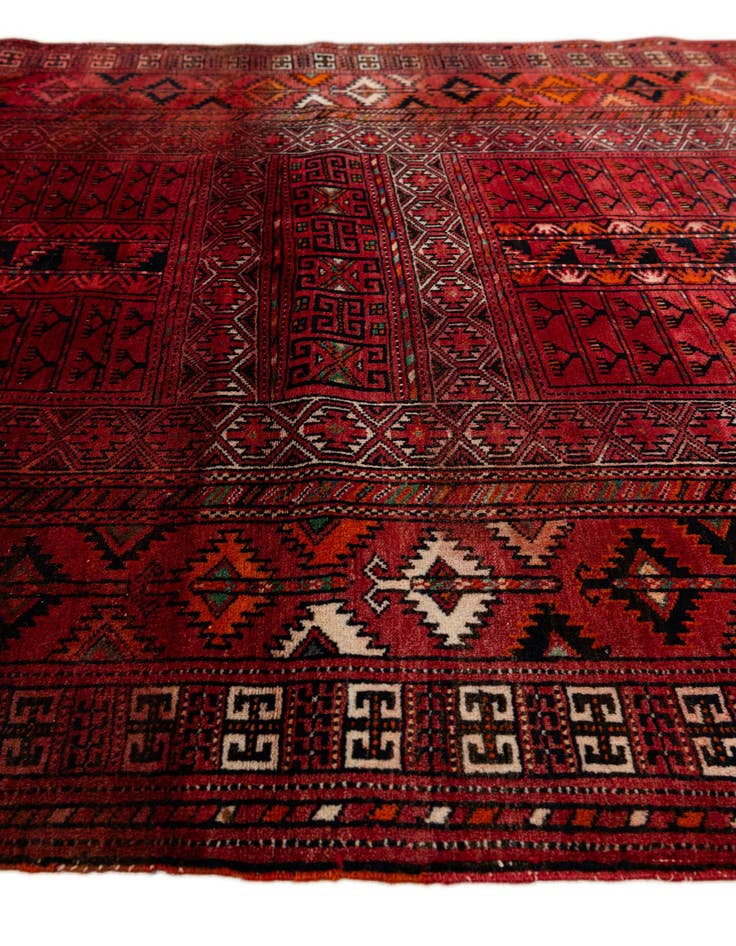 Detail image of  3' 10 x 5' 1  Hand Knotted Bokhara Oriental Wool Rug