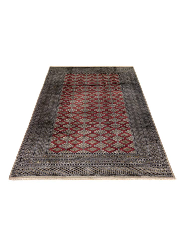 Detail image of  7' 1 x 9' 10  Hand Knotted Bokhara Oriental Wool Rug