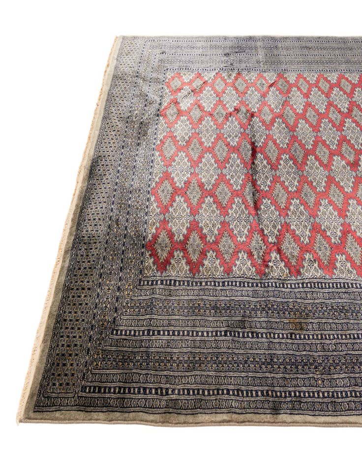 Detail image of  7' 1 x 9' 10  Hand Knotted Bokhara Oriental Wool Rug
