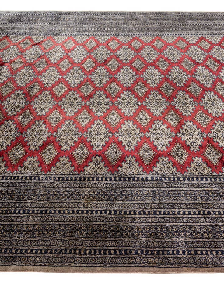 Detail image of  7' 1 x 9' 10  Hand Knotted Bokhara Oriental Wool Rug