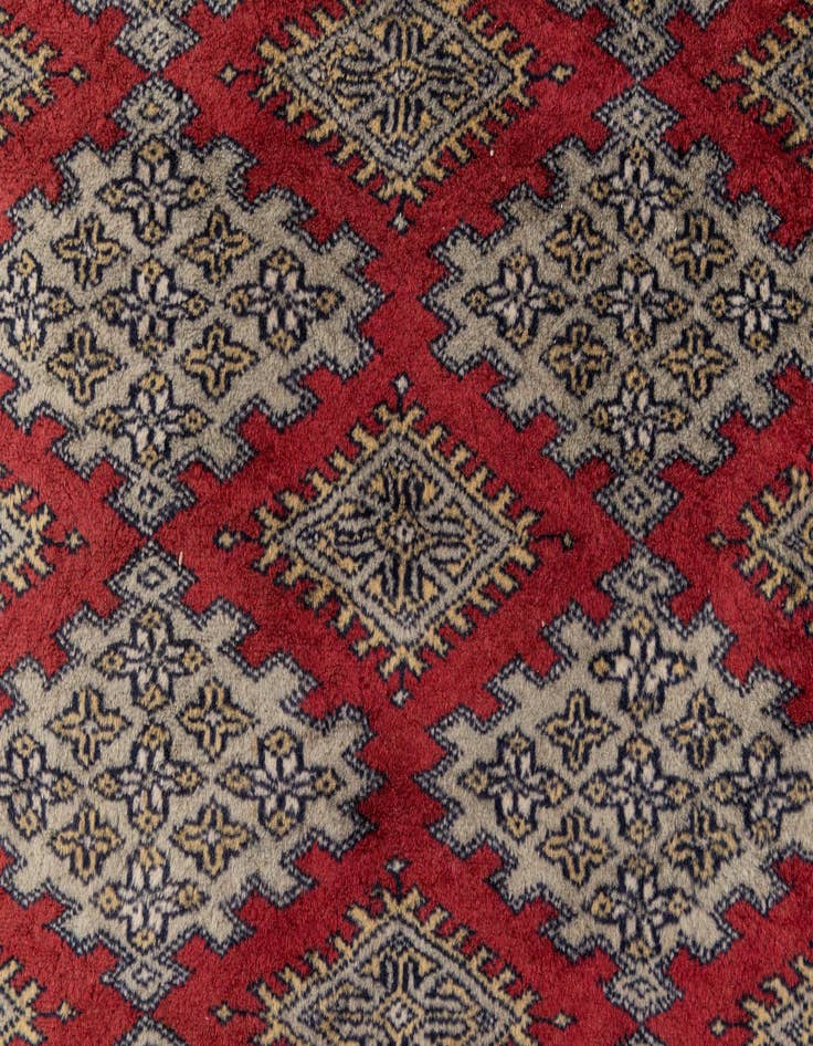 Detail image of  7' 1 x 9' 10  Hand Knotted Bokhara Oriental Wool Rug