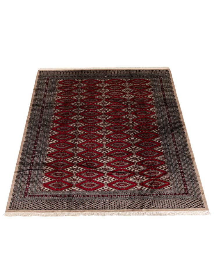 Detail image of  7' 1 x 10' 8  Hand Knotted Bokhara Oriental Wool Rug