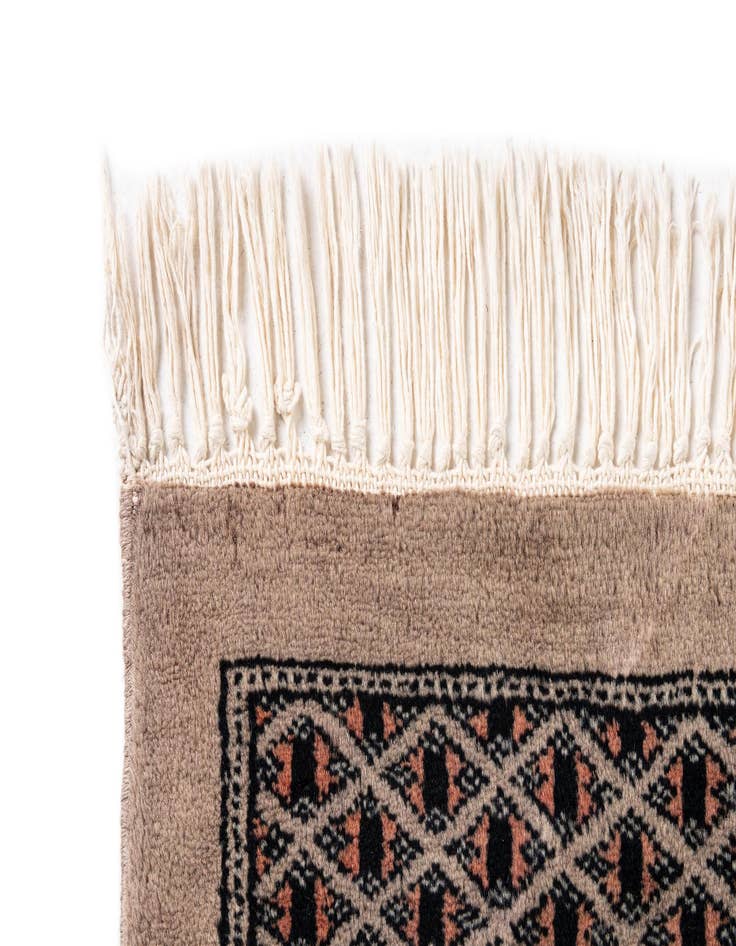 Detail image of  7' 1 x 10' 8  Hand Knotted Bokhara Oriental Wool Rug