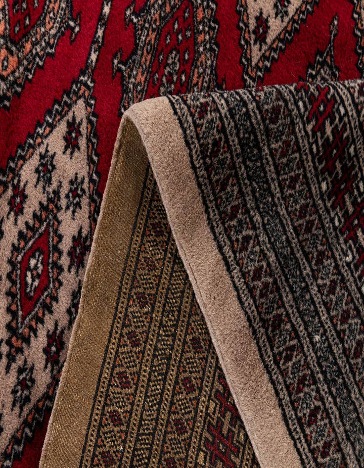 Detail image of  7' 1 x 10' 8  Hand Knotted Bokhara Oriental Wool Rug