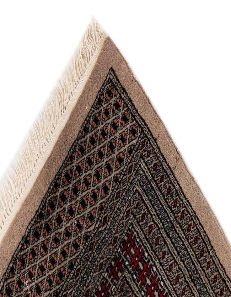 Detail image of  7' 1 x 10' 8  Hand Knotted Bokhara Oriental Wool Rug