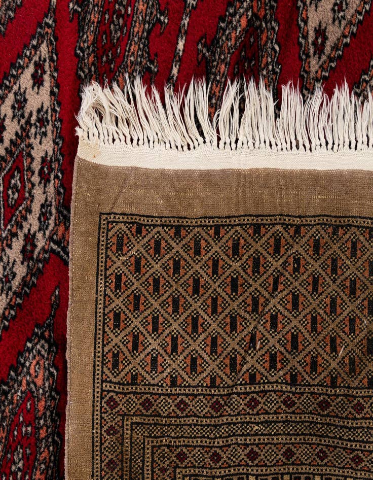 Detail image of  7' 1 x 10' 8  Hand Knotted Bokhara Oriental Wool Rug