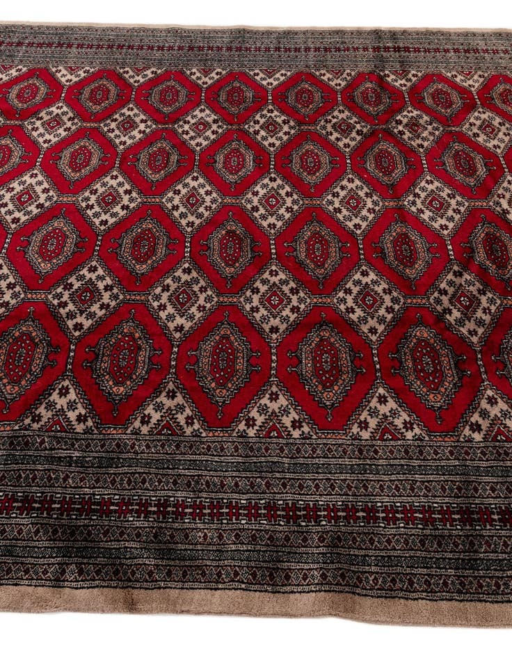 Detail image of  7' 1 x 10' 8  Hand Knotted Bokhara Oriental Wool Rug