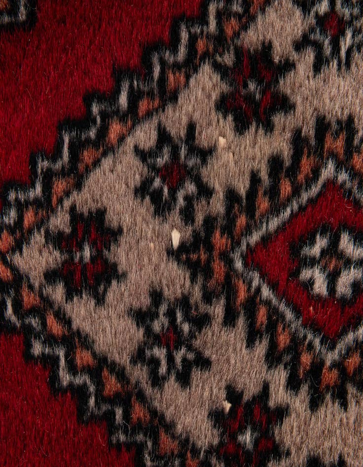 Detail image of  7' 1 x 10' 8  Hand Knotted Bokhara Oriental Wool Rug