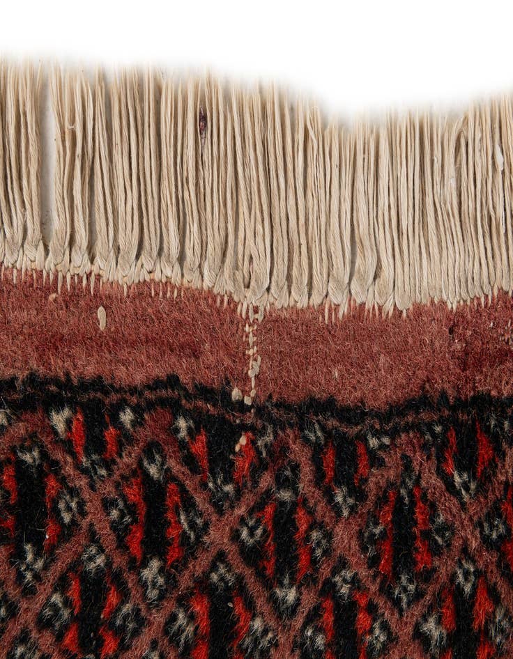 Detail image of  4' 3 x 5' 10  Hand Knotted Bokhara Oriental Wool Rug